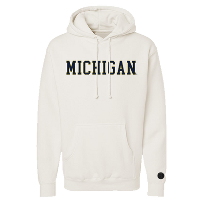 Michigan Wolverines Bone Chenille Pullover Hoodie