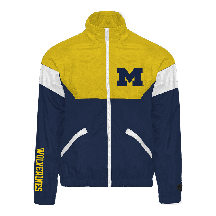 Yellow Michigan Wolverines Track Jacket - Official NCAA Licensed Collegiate Apparel