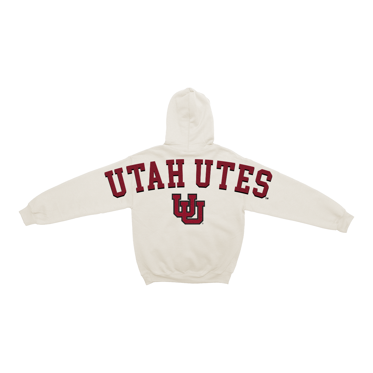 Utah Utes Bone Chenille Pullover Hoodie