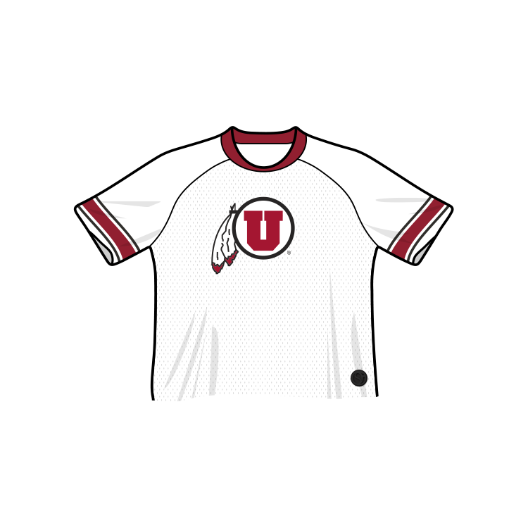 Camiseta de fútbol recortada de moda de los Utah Utes