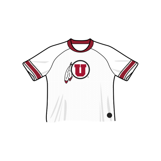 Camiseta de fútbol recortada de moda de los Utah Utes