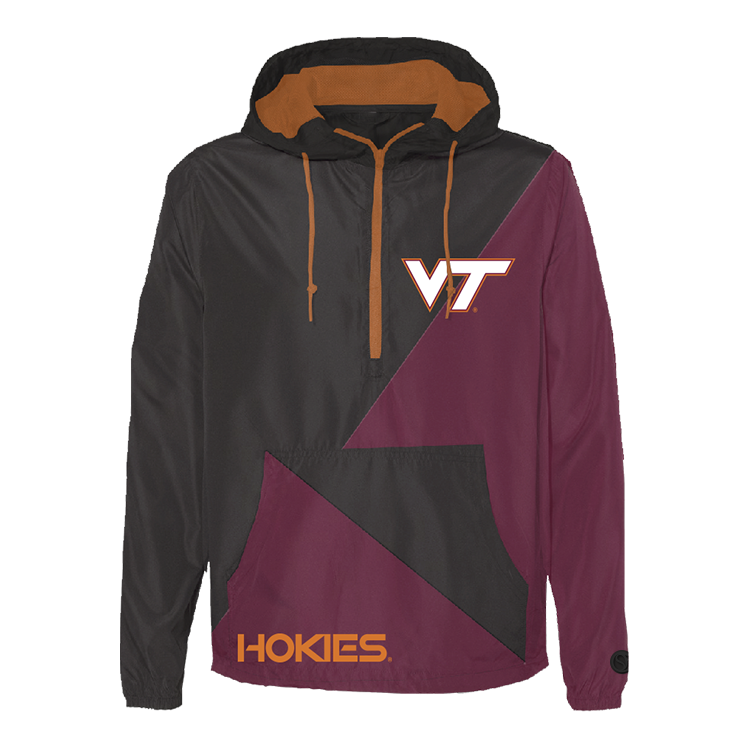 Black Virgina Tech Hokies Windbreaker - Official NCAA Licensed Collegiate Apparel