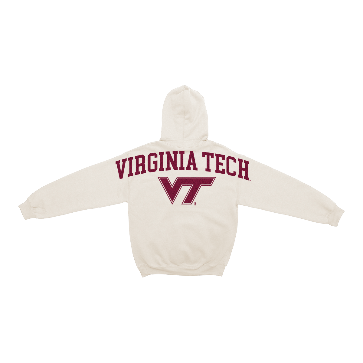 Virginia Tech Hokies Bone Chenille Pullover Hoodie