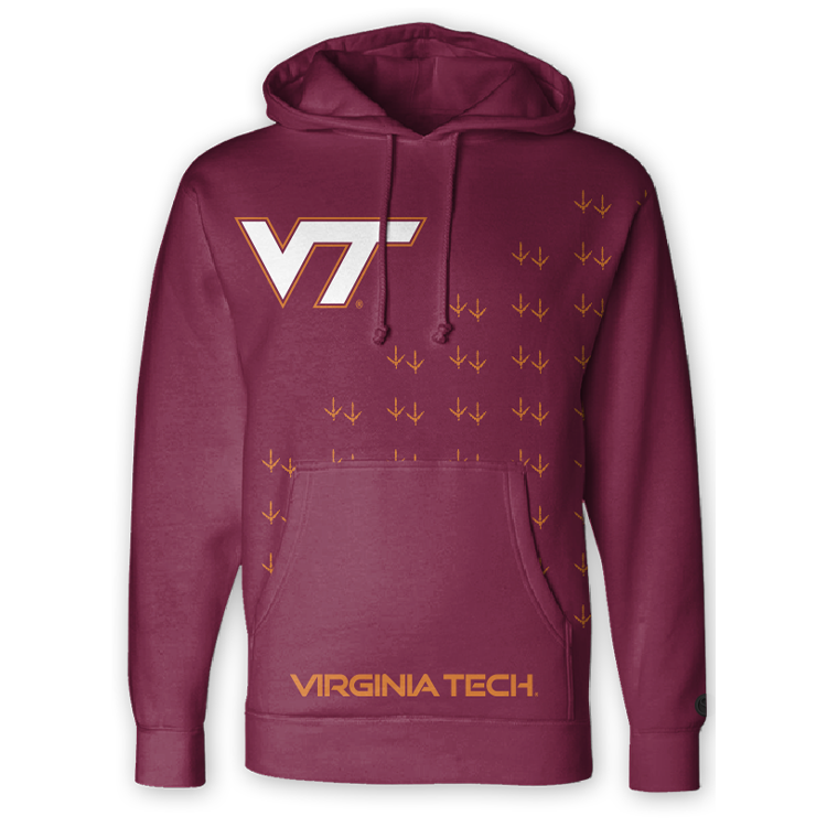 Maroon Virgina Tech Hokies Hoodie - Official NCAA Licensed Collegiate Apparel