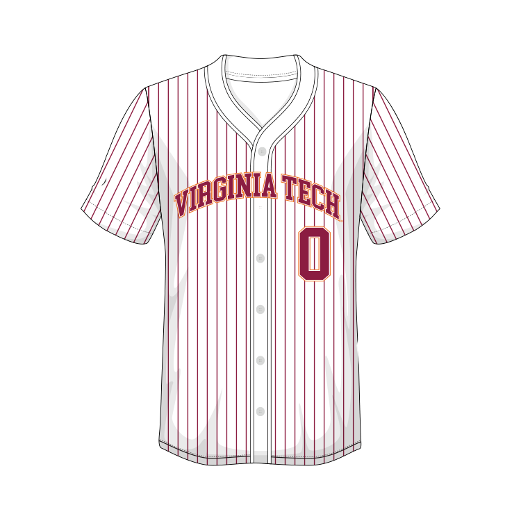 Camiseta de béisbol de moda de los Virginia Tech Hokies