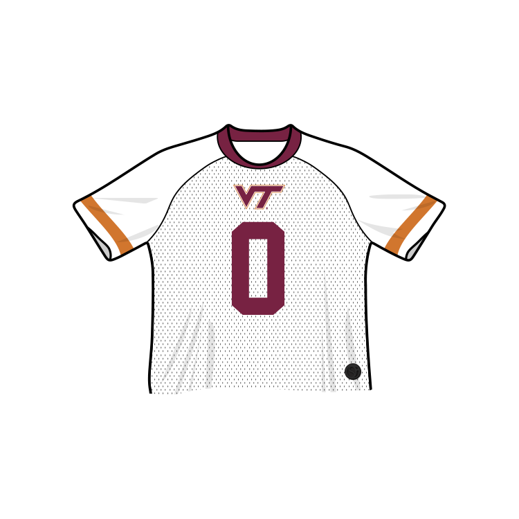 Camiseta de fútbol recortada de moda de los Virginia Tech Hokies