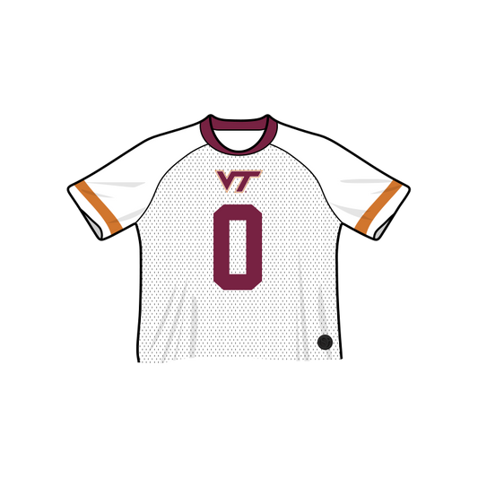 Camiseta de fútbol recortada de moda de los Virginia Tech Hokies