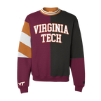 Black; maroon; multicolor Virgina Tech Hokies Crewneck - Official NCAA Licensed Collegiate Apparel