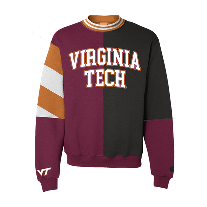 Camiseta de cuello redondo dividida de los Virginia Tech Hokies