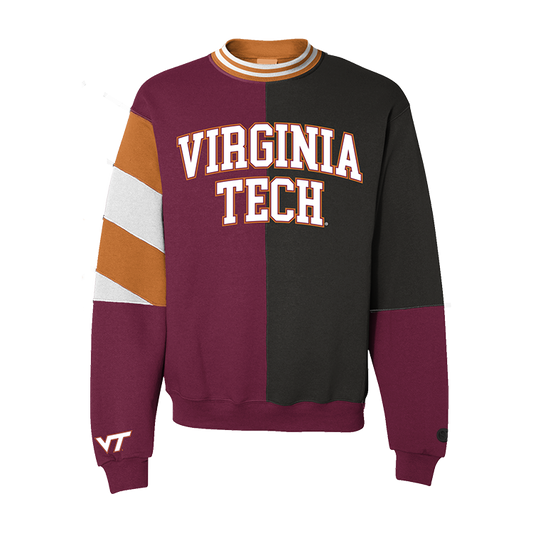 Camiseta de cuello redondo dividida de los Virginia Tech Hokies