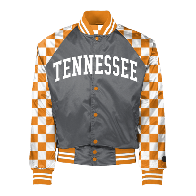 Checkered; orange Tennessee Volunteers Coach Jacket - Official NCAA Licensed Collegiate Apparel