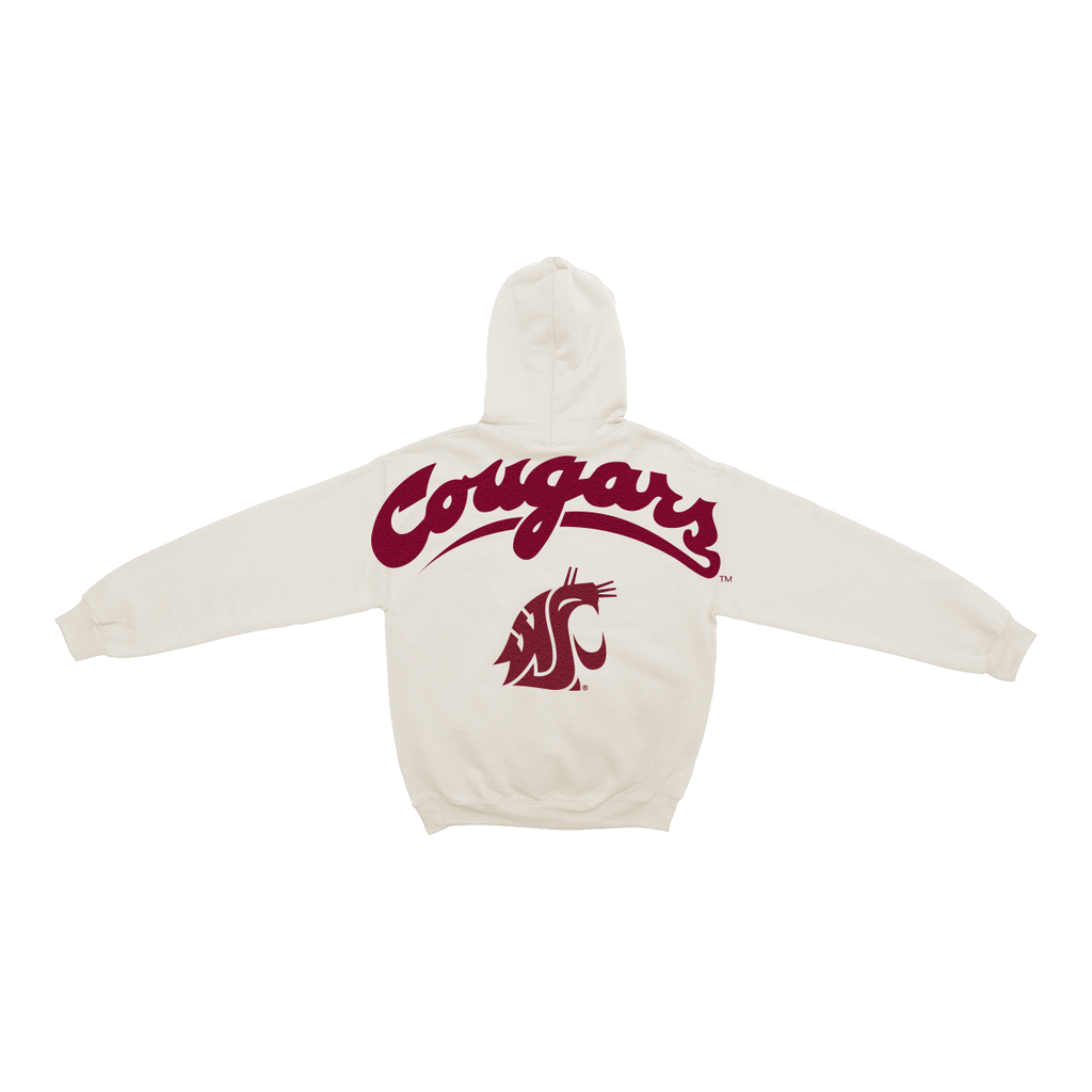 Washington State Cougars Bone Chenille Pullover Hoodie
