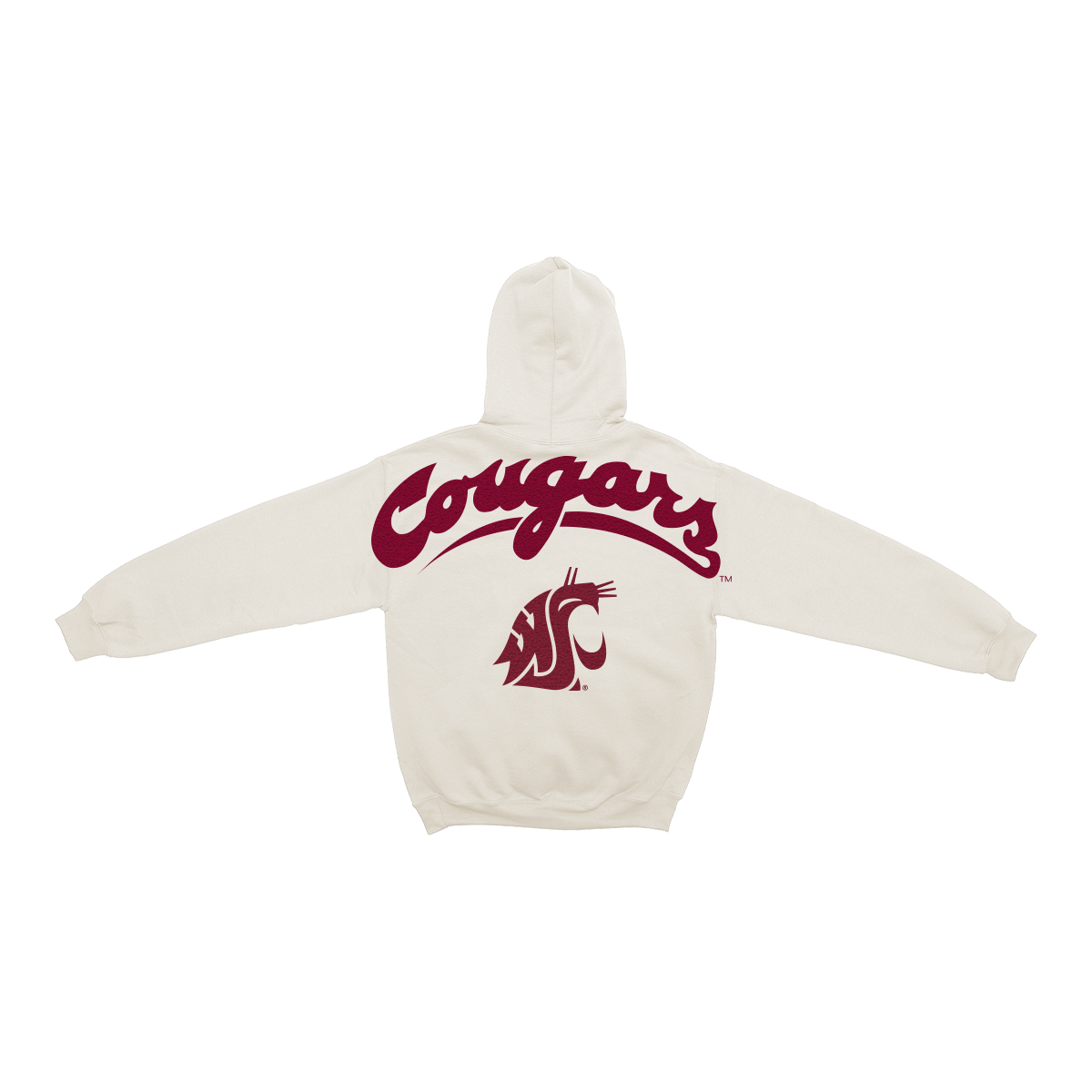 Washington State Cougars Bone Chenille Pullover Hoodie