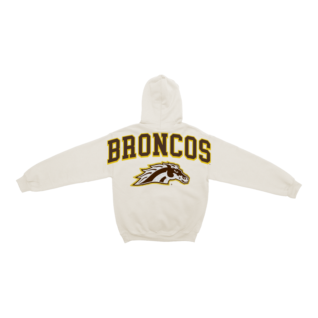 Western Michigan Broncos Bone Chenille Pullover Hoodie