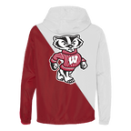 Chaqueta cortavientos bicolor de los Wisconsin Badgers