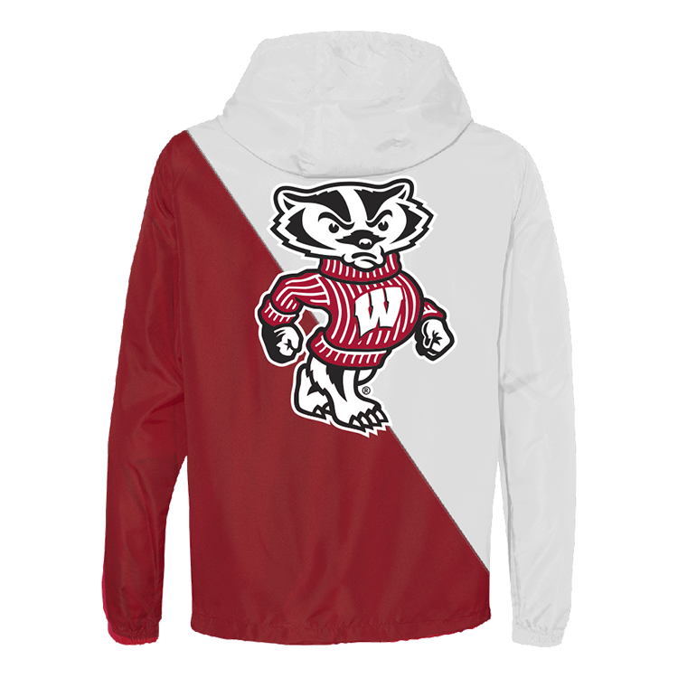 Chaqueta cortavientos bicolor de los Wisconsin Badgers