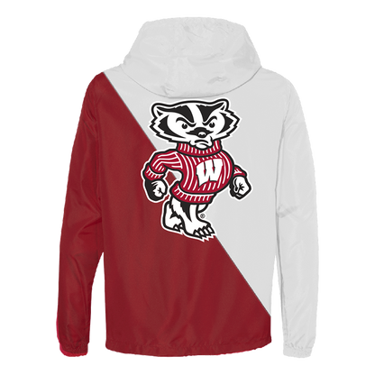 Chaqueta cortavientos bicolor de los Wisconsin Badgers