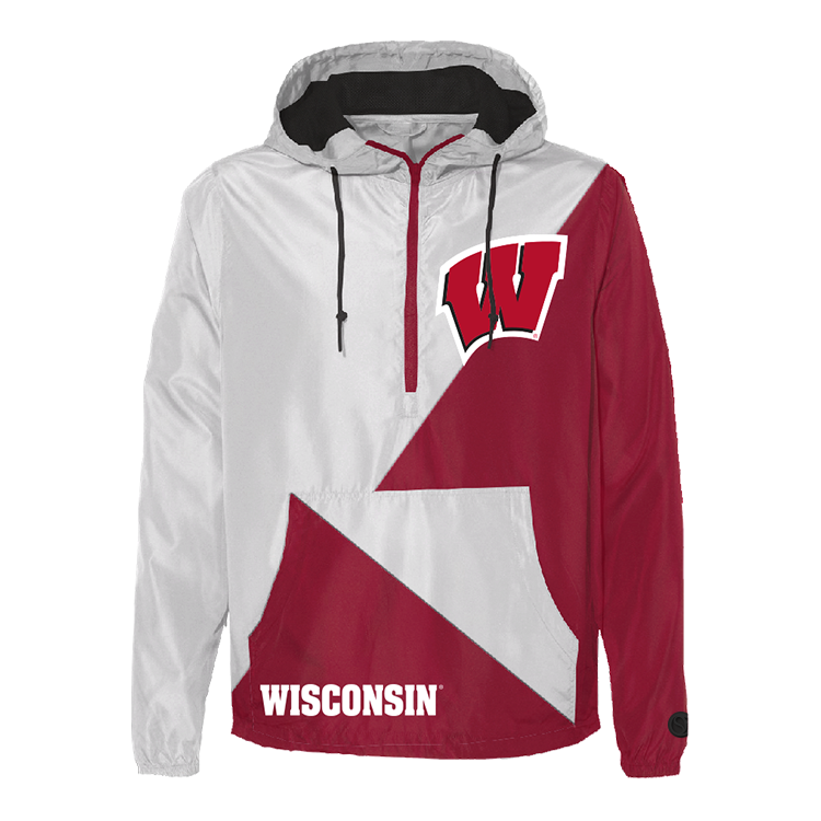 Chaqueta cortavientos bicolor de los Wisconsin Badgers