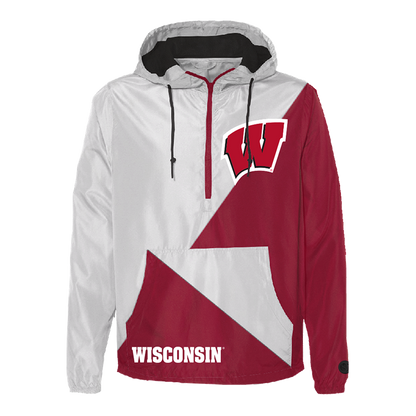 Chaqueta cortavientos bicolor de los Wisconsin Badgers