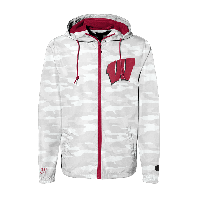 Camouflage Wisconsin Badgers Hooded Jacket - Official NCAA Licensed Collegiate Apparel