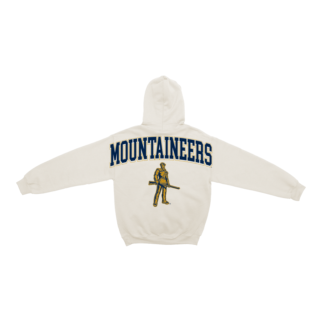 West Virginia Mountaineers Bone Chenille Pullover Hoodie