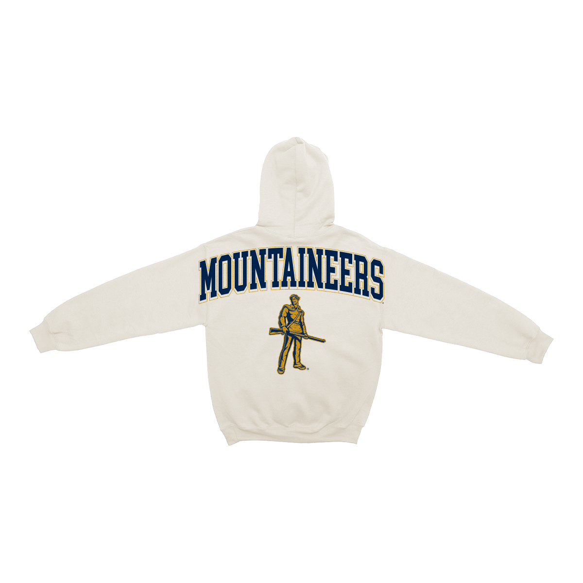 West Virginia Mountaineers Bone Chenille Pullover Hoodie