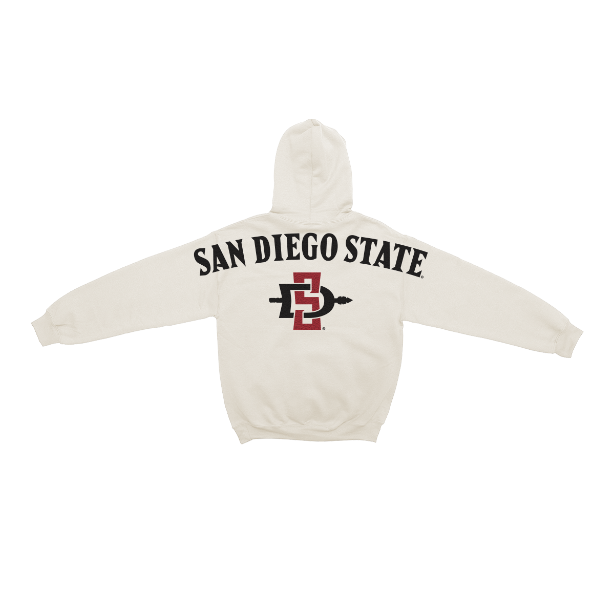 San Diego State University Aztecs Bone Chenille Pullover Hoodie