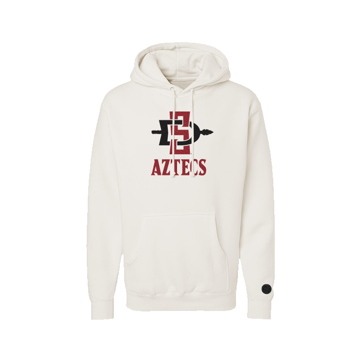 San Diego State University Aztecs Bone Chenille Pullover Hoodie