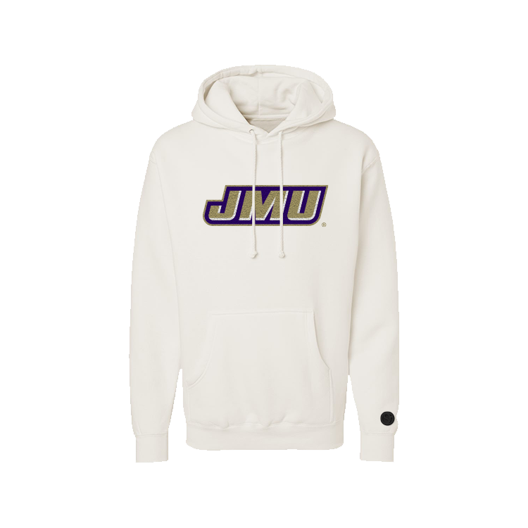 James Madison Dukes Bone Chenille Pullover Hoodie