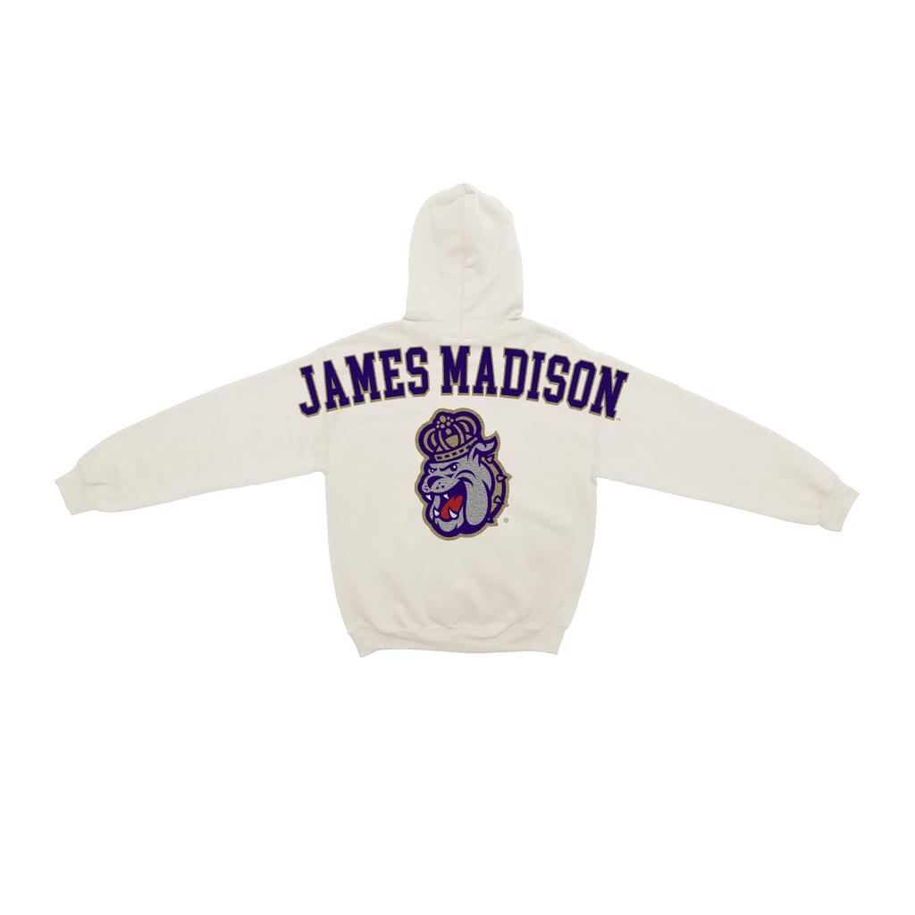 James Madison Dukes Bone Chenille Pullover Hoodie
