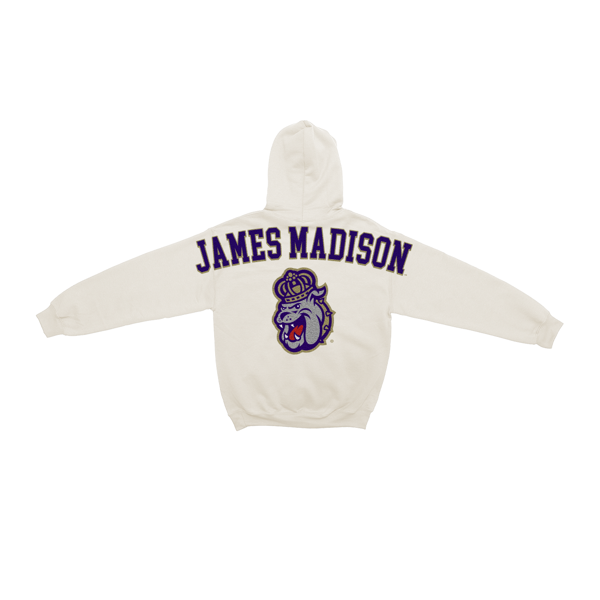 James Madison Dukes Bone Chenille Pullover Hoodie