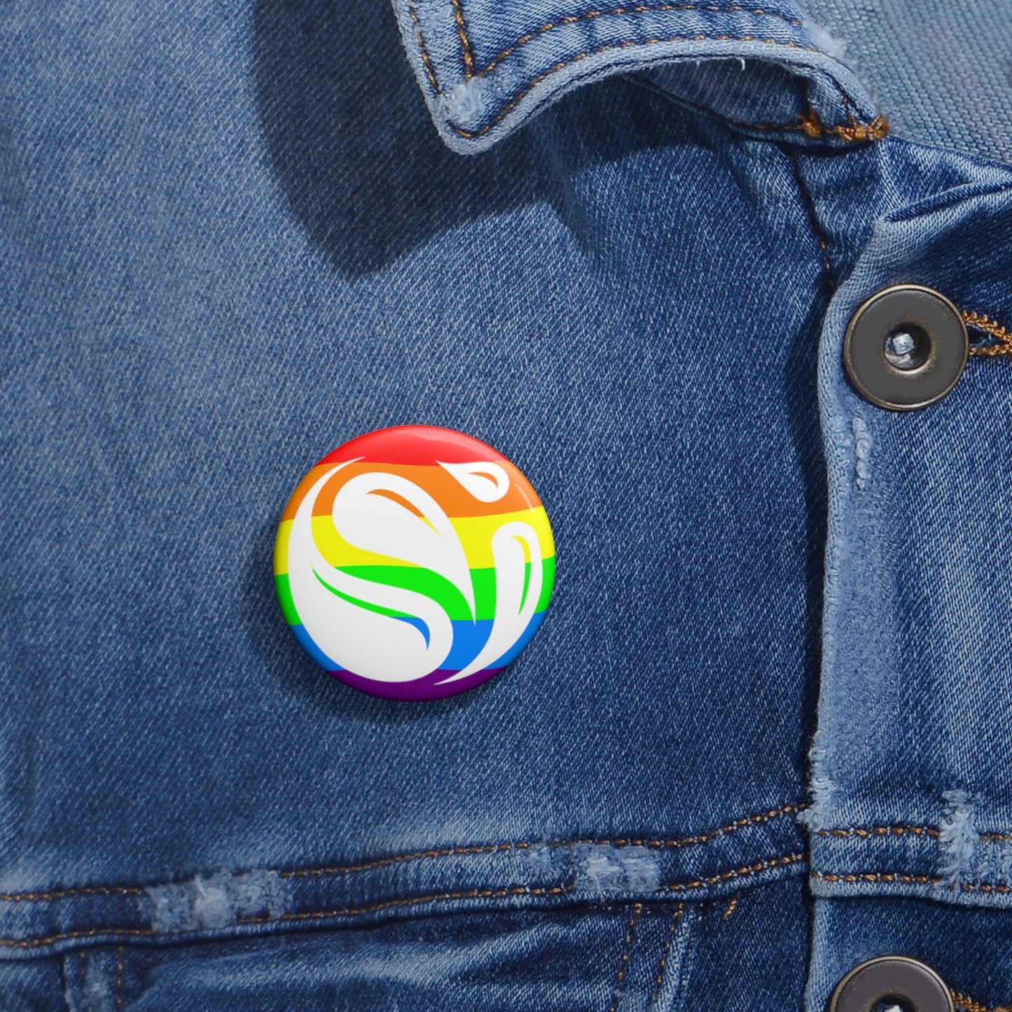 Rainbow Custom Pin Button