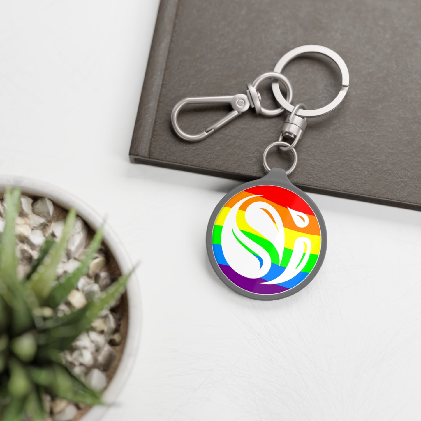 Rainbow Keyring Tag