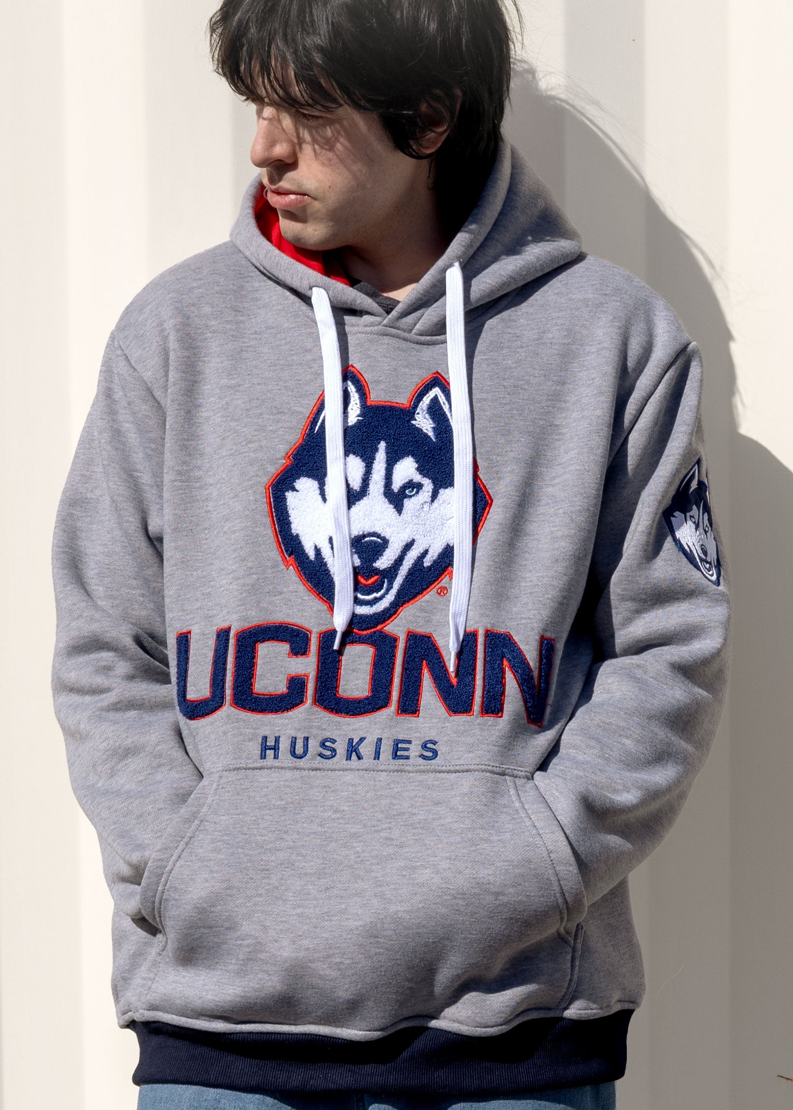 UConn Huskies AOP Chenille Pullover Hoodie