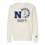 White Navy Midshipmen Crewneck - Official NCAA Licensed Collegiate Apparel