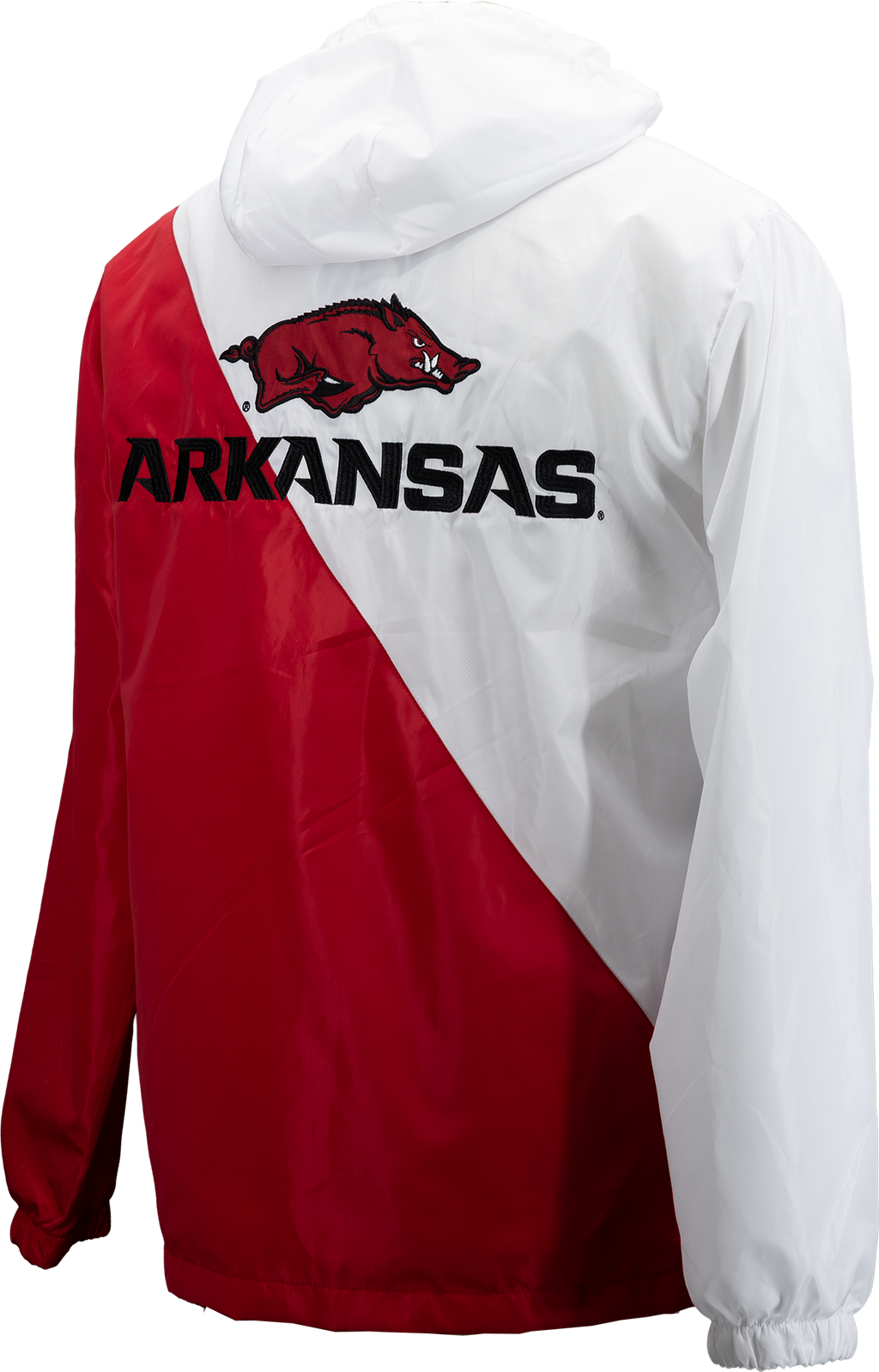 Chaqueta cortavientos bicolor de los Arkansas Razorbacks