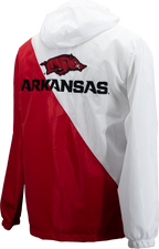 Chaqueta cortavientos bicolor de los Arkansas Razorbacks