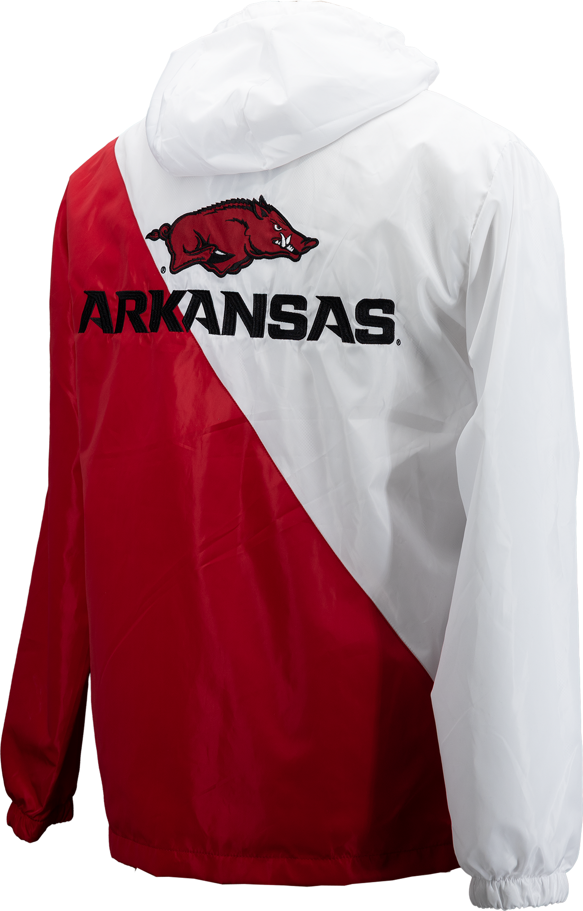 Chaqueta cortavientos bicolor de los Arkansas Razorbacks