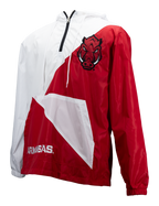Chaqueta cortavientos bicolor de los Arkansas Razorbacks