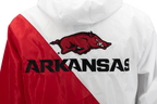 Chaqueta cortavientos bicolor de los Arkansas Razorbacks