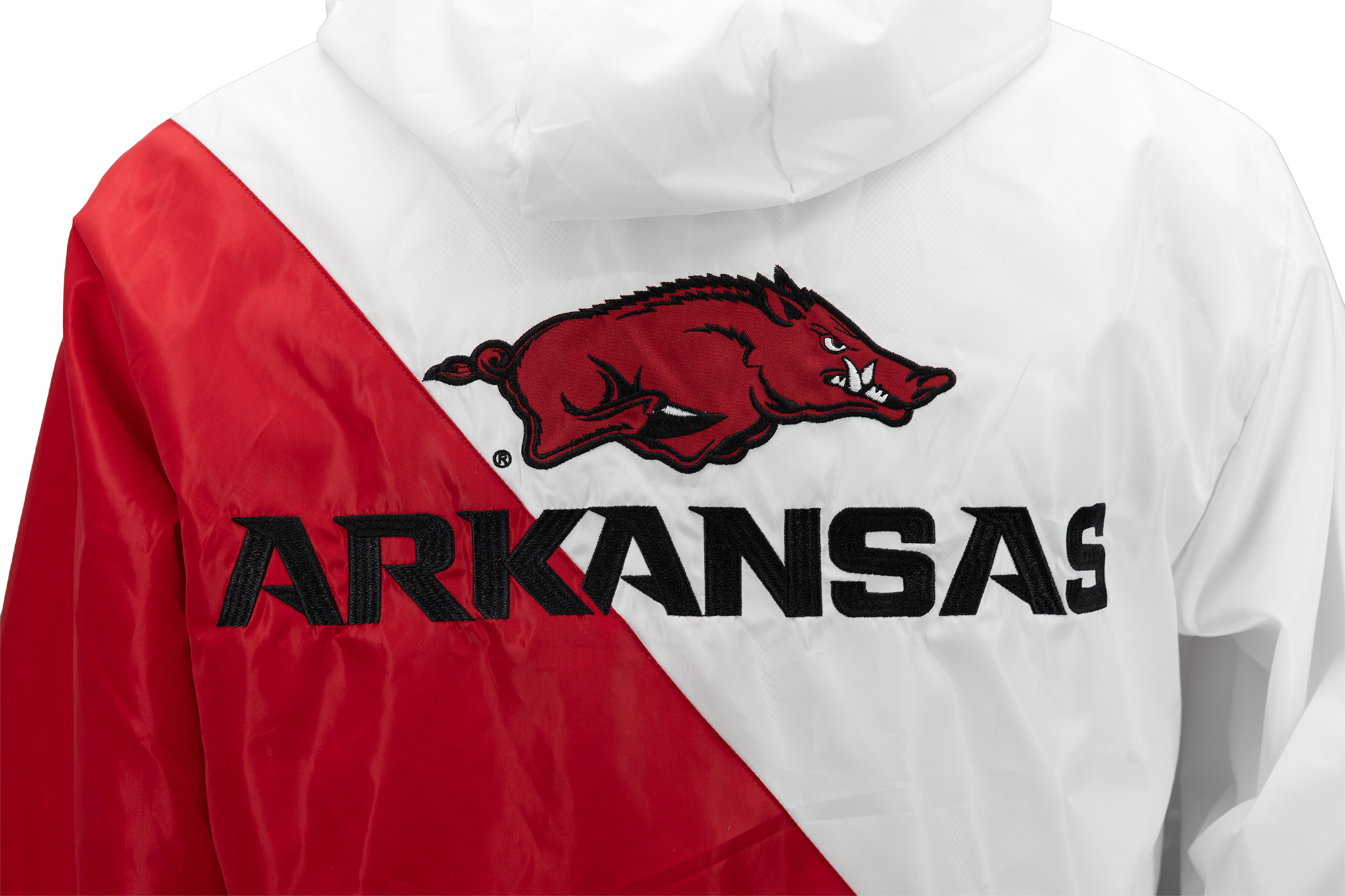 Chaqueta cortavientos bicolor de los Arkansas Razorbacks
