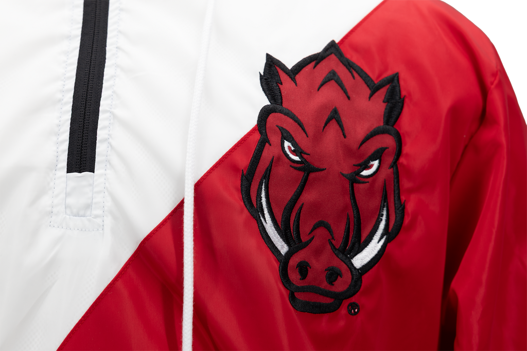 Chaqueta cortavientos bicolor de los Arkansas Razorbacks