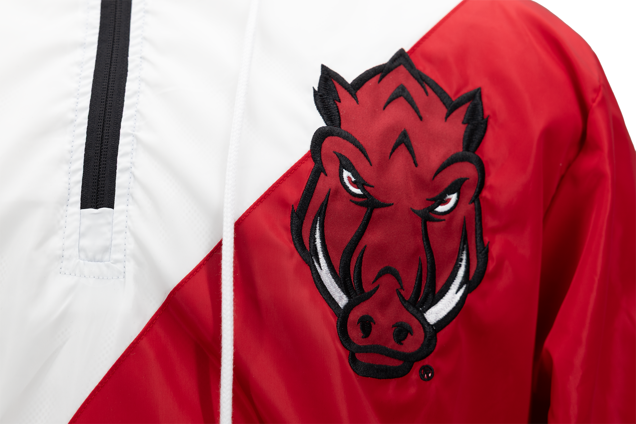 Chaqueta cortavientos bicolor de los Arkansas Razorbacks