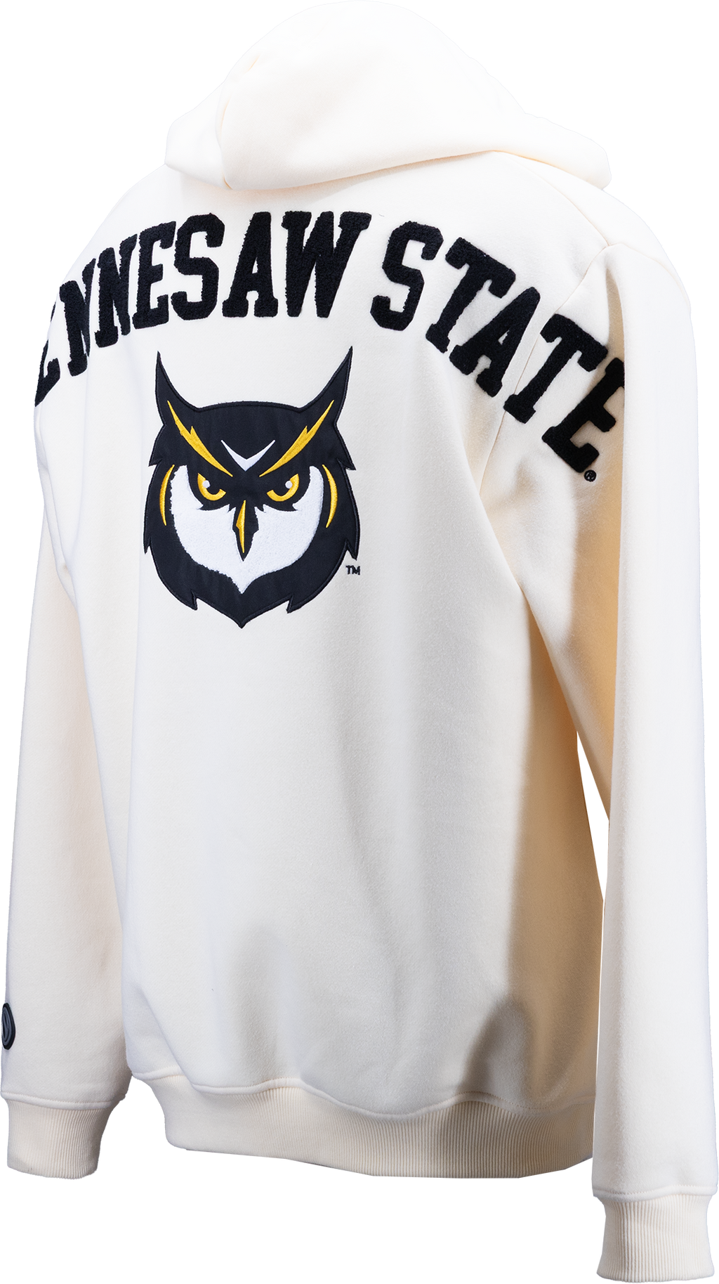 Sudadera con capucha de chenilla de hueso de los Kennesaw State Owls