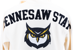 Sudadera con capucha de chenilla de hueso de los Kennesaw State Owls