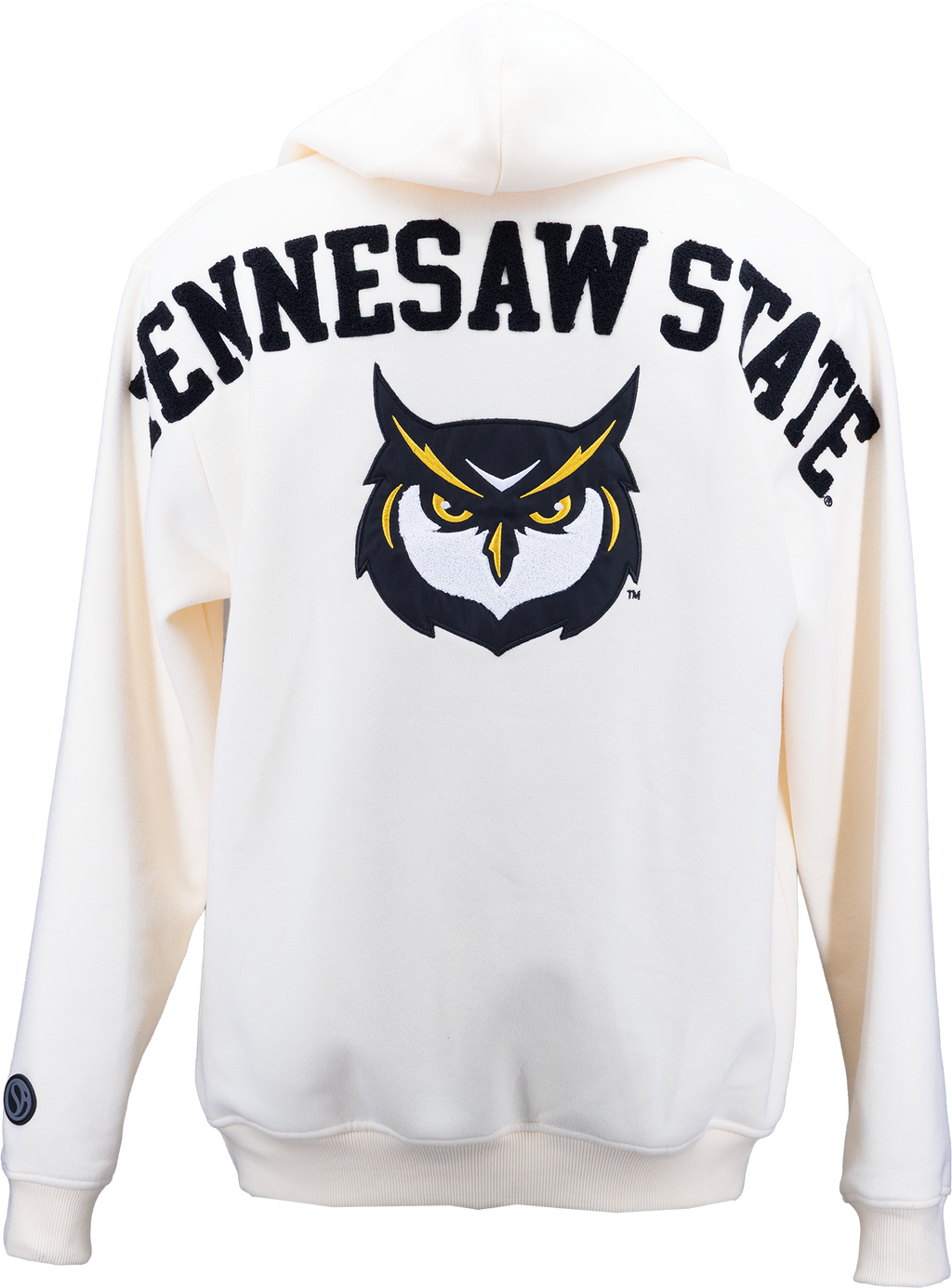 Sudadera con capucha de chenilla de hueso de los Kennesaw State Owls