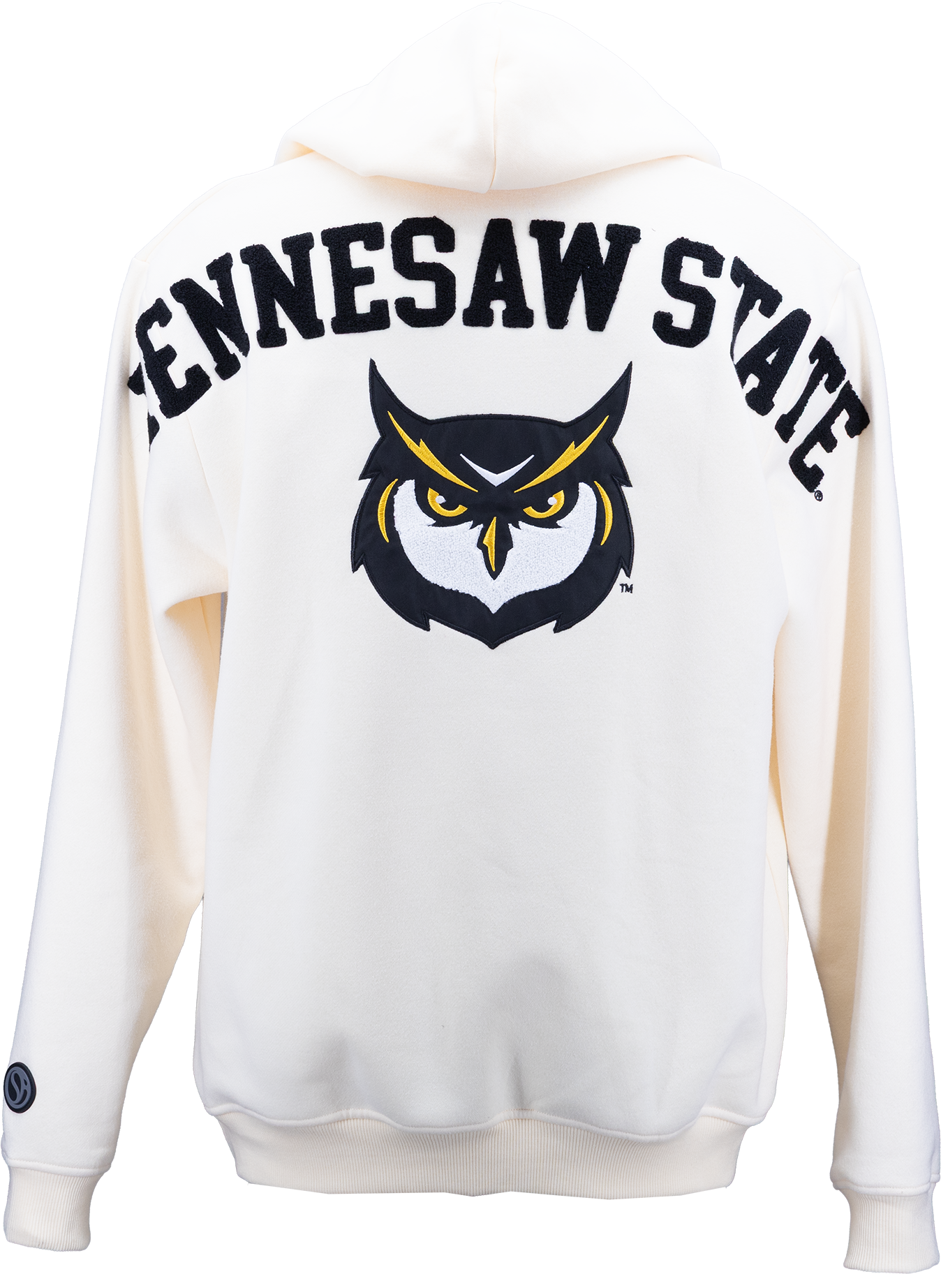 Sudadera con capucha de chenilla de hueso de los Kennesaw State Owls