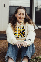 Sudadera con capucha de chenilla de hueso de los Kennesaw State Owls