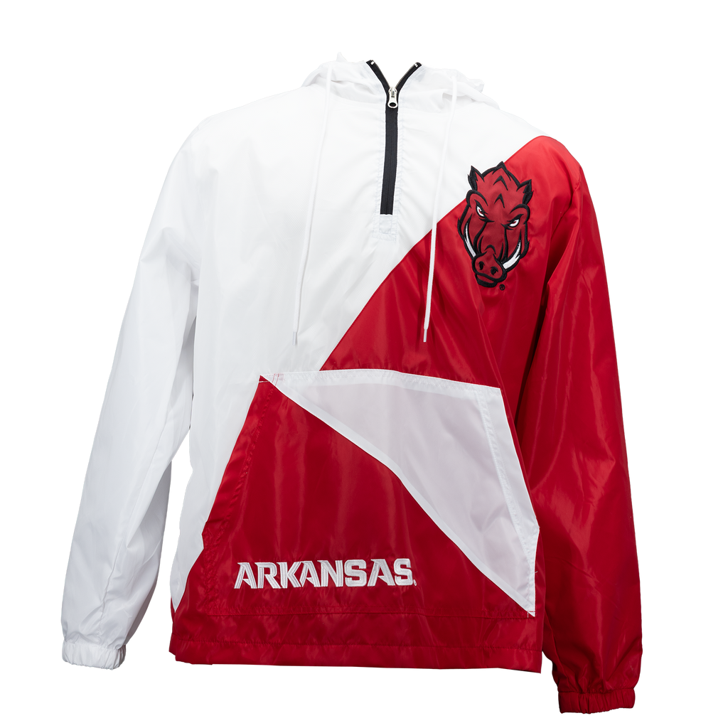 Chaqueta cortavientos bicolor de los Arkansas Razorbacks