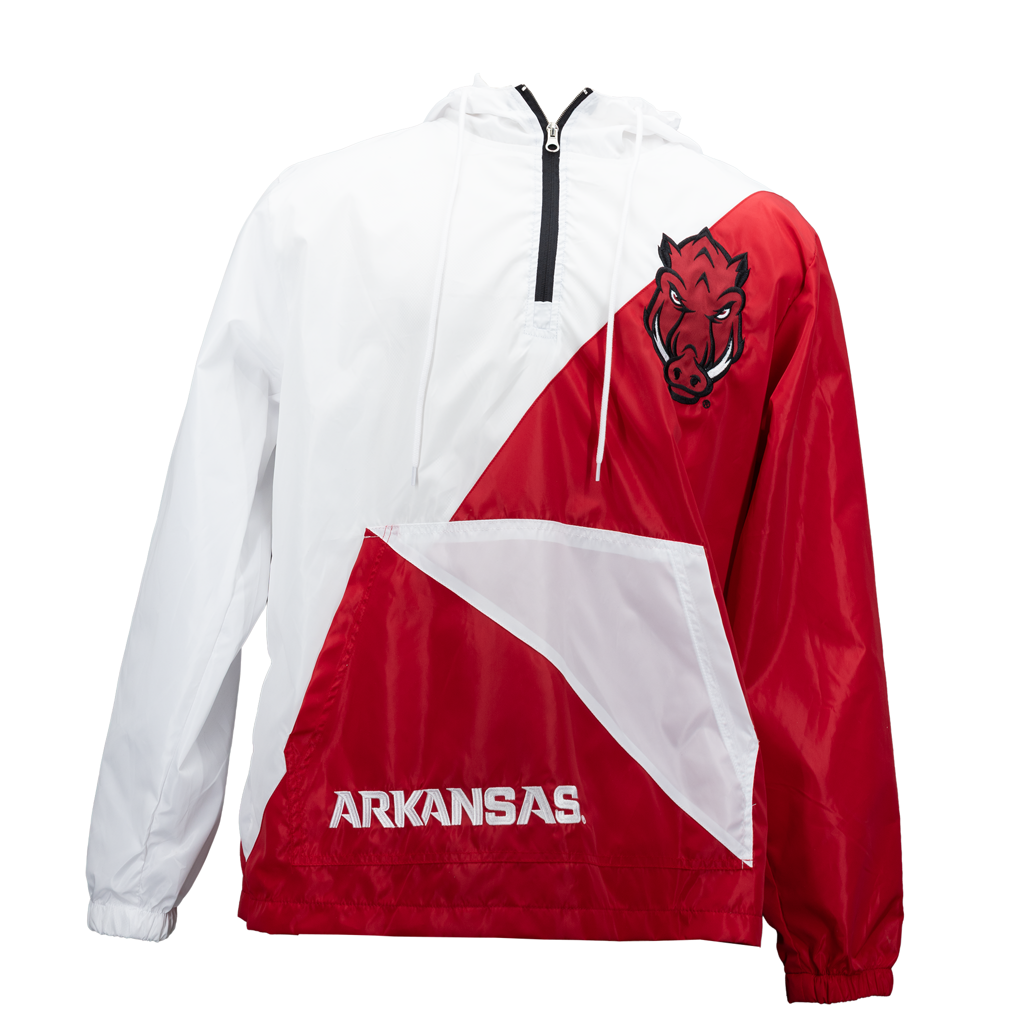 Chaqueta cortavientos bicolor de los Arkansas Razorbacks